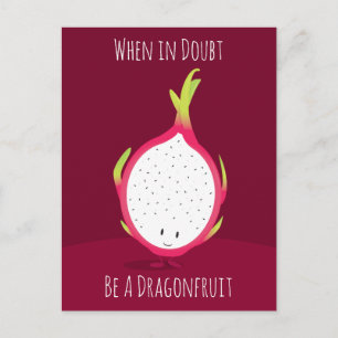 Carte Postale Personnage de dessin animé alimentaire Dragonfruit