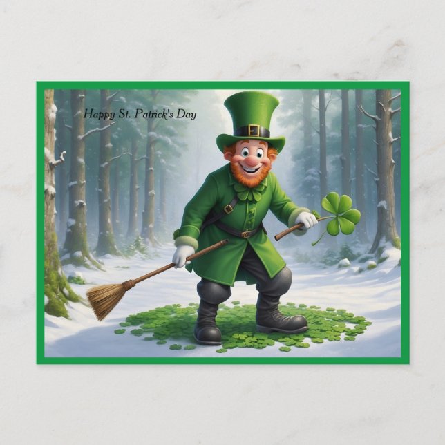 Carte Postale Personnage de la Saint Patrick (Devant)