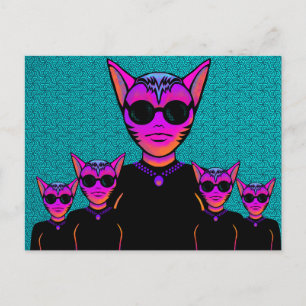 Carte Postale Personnage félin