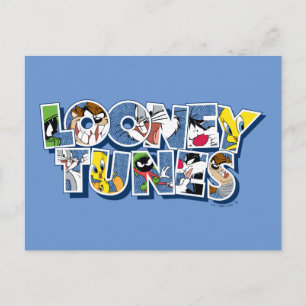 Carte Postale Personnages de LOONEY TUNES™ dans le lettrage