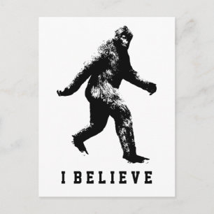 Carte postale personnalisable avec texte 'Bigfoot 