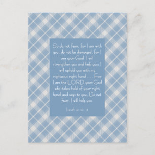 Carte Postale Personnalisable Bible Verse Ésaïe 41:10, 13