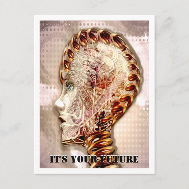 Carte postale personnalisable Cyborg Ginger (Devant)