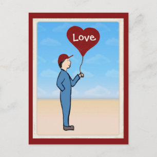 Carte postale personnalisable de livraison d'amour