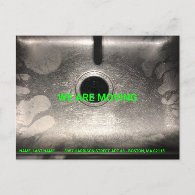 Carte Postale Personnalisable Déplacement, changement de nom, d' (Devant)