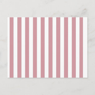 Carte postale Personnalisable en bandes rose et bl