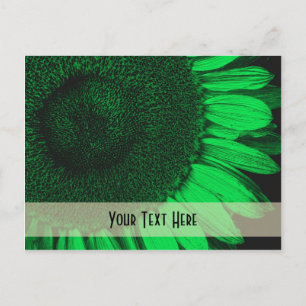 Carte Postale Personnalisable Green Macro Sunflowe