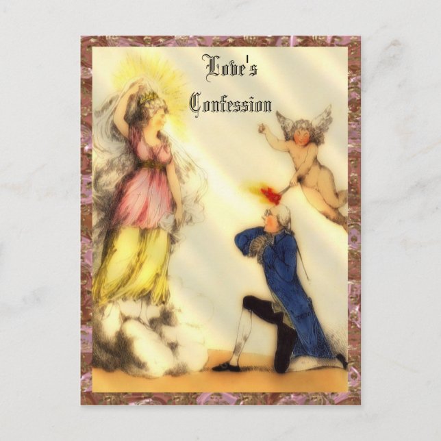 Carte postale personnalisable Love's Confession (Devant)