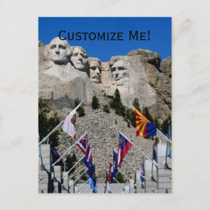 Carte Postale Personnalisable Mt Rushmore Souvenir