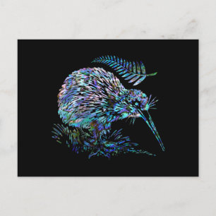 CARTE POSTALE PERSONNALISABLE NEW ZEALAND KIWI PAU