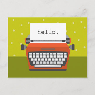 Carte postale personnalisable Retro Orange