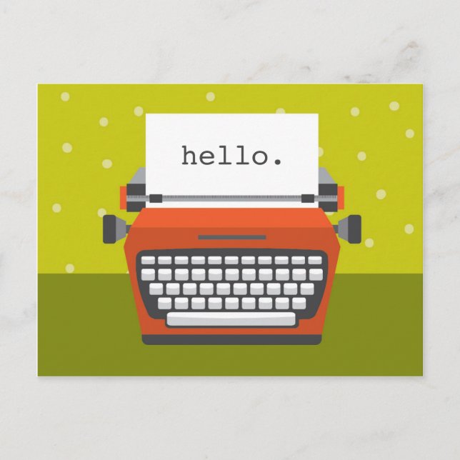 Carte postale personnalisable Retro Orange (Devant)