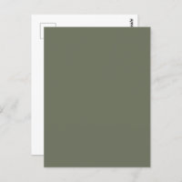 Carte postale personnalisable vert mousse