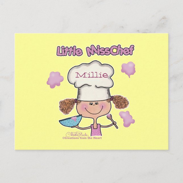 Carte Postale Personnalisation de Little Miss Chef (Devant)