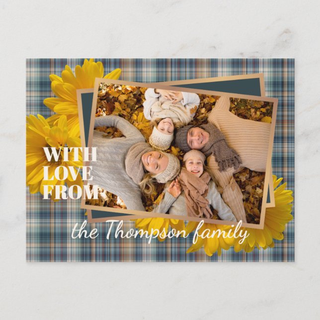 Carte Postale Personnalisé Avec Amour Pour Thanksgiving Holiday  (Devant)
