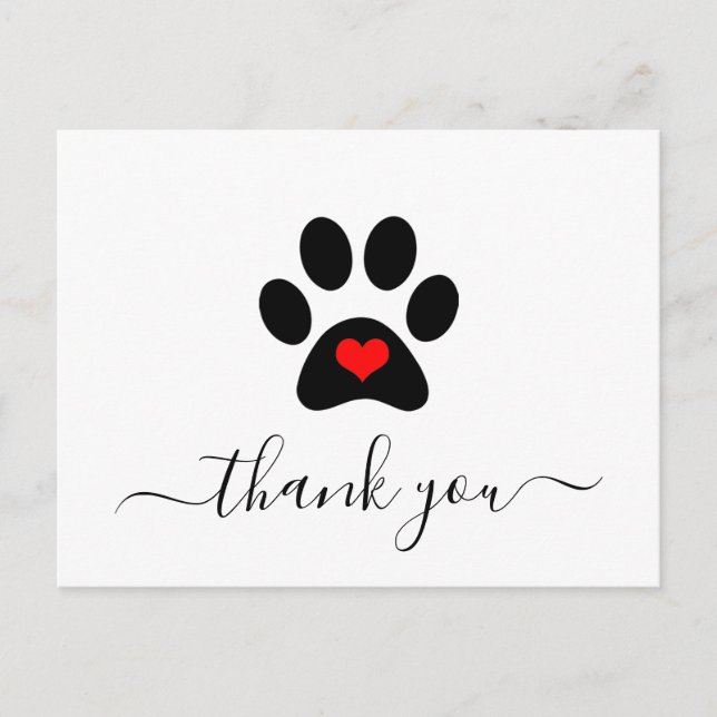 Carte Postale Personnalisé Chien Paw Pet Animaux de compagnie Me (Devant)