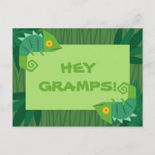 Carte Postale Personnalisé - Connexions Chameleon Vert