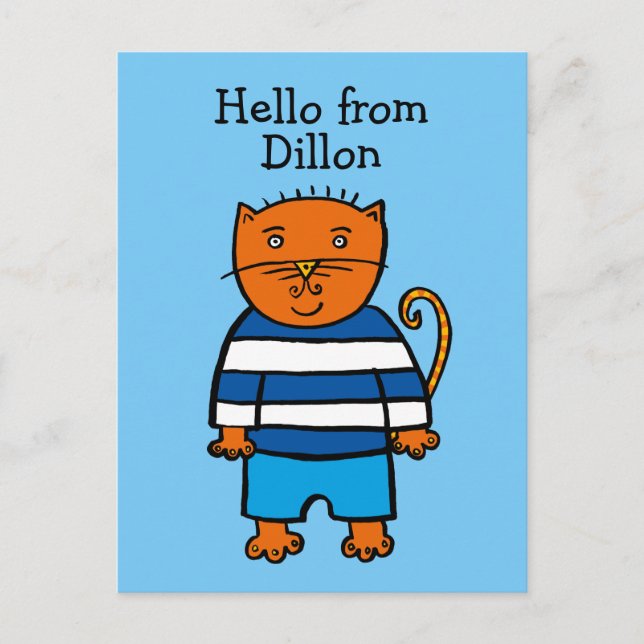 Carte Postale Personnalisé Dillon le chat (Devant)
