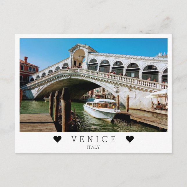 Carte Postale Personnalisé, Ponte di Rialto, Venise, Italie Post (Devant)