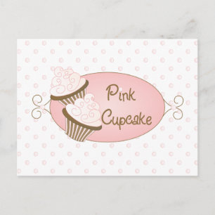 Carte Postale Personnalisé pour Cupcake rose