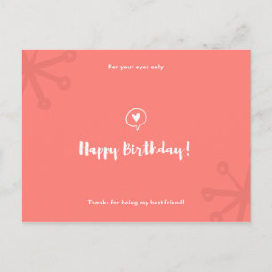 Carte Postale Personnalisé - Red Minimal Icons Anniversaire