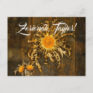 Carte Postale Personnalisé, symbole basque Eguzkilore ou tournes