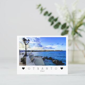 Carte Postale Personnalisé, vue Otranto, Pouilles, Italie Postc