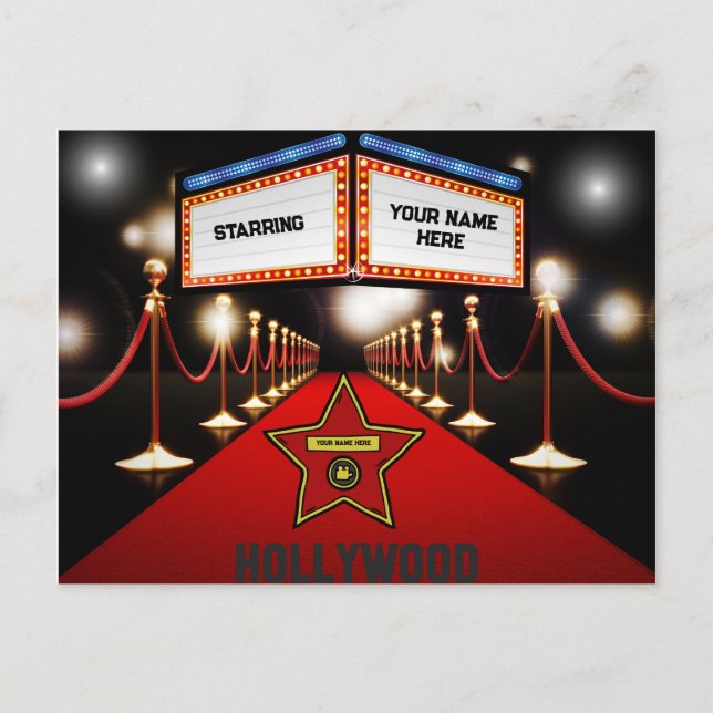 Carte postale personnalisée à Hollywood (Devant)