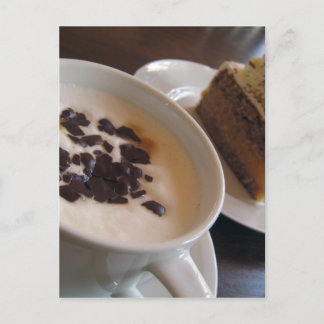 Carte postale personnalisée au café