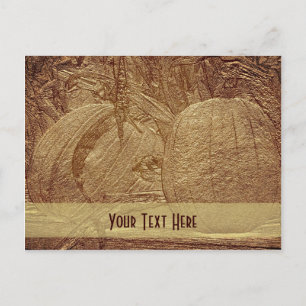 Carte postale personnalisée citrouille Cornstalks