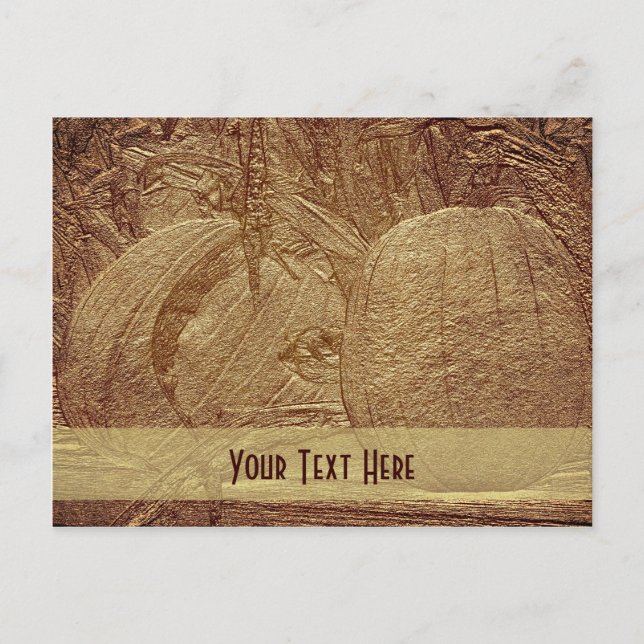 Carte postale personnalisée citrouille Cornstalks  (Devant)