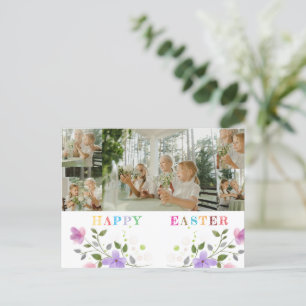 Carte postale personnalisée de collage photo de Pâ