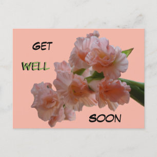 Carte postale personnalisée de Glaïeuls pastel pou