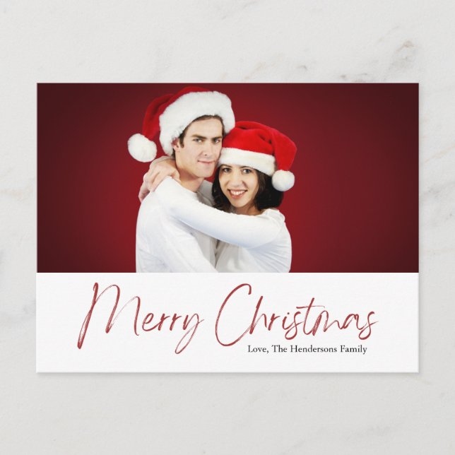 Carte postale personnalisée de Noël photo (Devant)