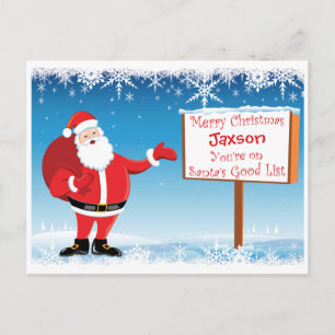 Carte postale personnalisée de Père Noël