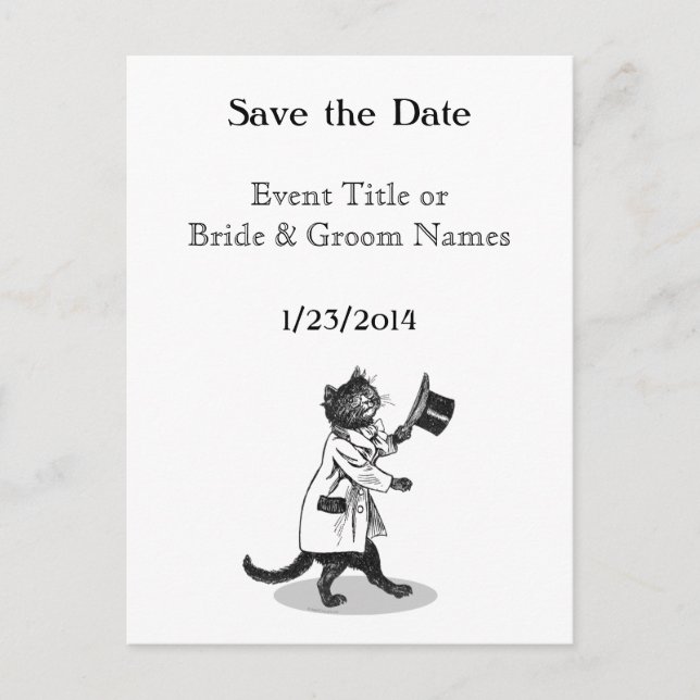 Carte postale personnalisée de save the date avec  (Devant)