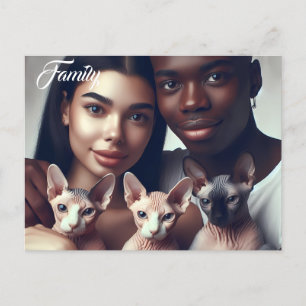 Carte postale personnalisée Famille Animaux Photo