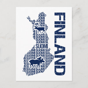 Carte postale personnalisée FINLANDE MAP