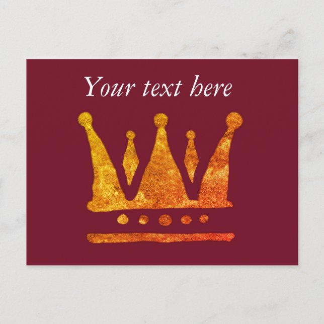 Carte postale personnalisée Golden Crown (Devant)