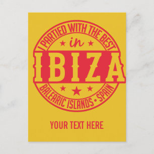 Carte postale personnalisée IBIZA Espagne