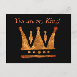 Carte postale personnalisée King Golden Crown