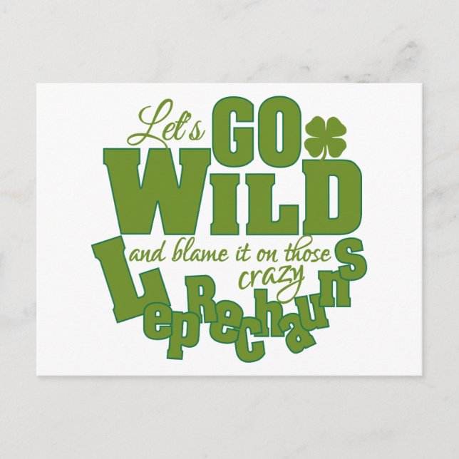 Carte postale personnalisée Leprechaun (Devant)