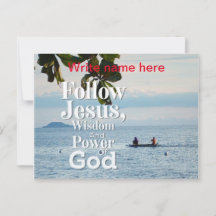 Carte postale personnalisée Natureview Suivre Jésu