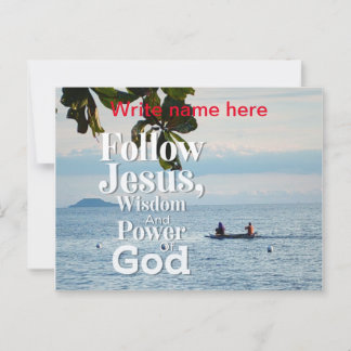 Carte postale personnalisée Natureview Suivre Jésu