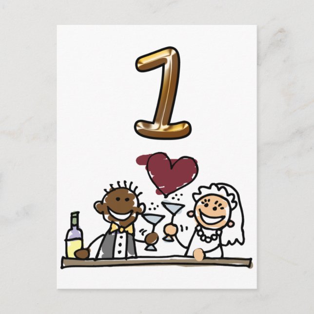 Carte postale personnalisée Numéro 1 (Devant)
