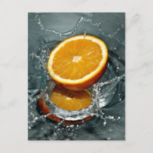 Carte postale personnalisée Orange Splash
