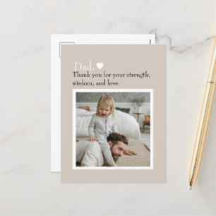 Carte postale personnalisée Papa Merci