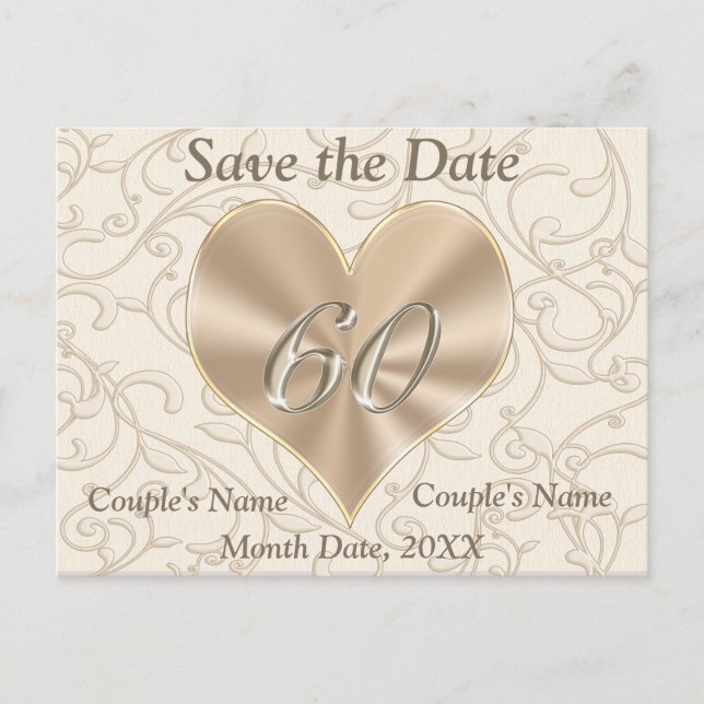 Carte postale personnalisée pour annoncer une date (Devant)