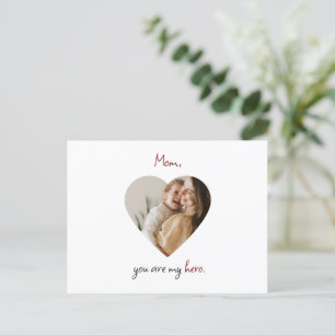 Carte postale personnalisée pour la fête des mères
