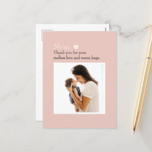 Carte postale personnalisée pour la fête des mères